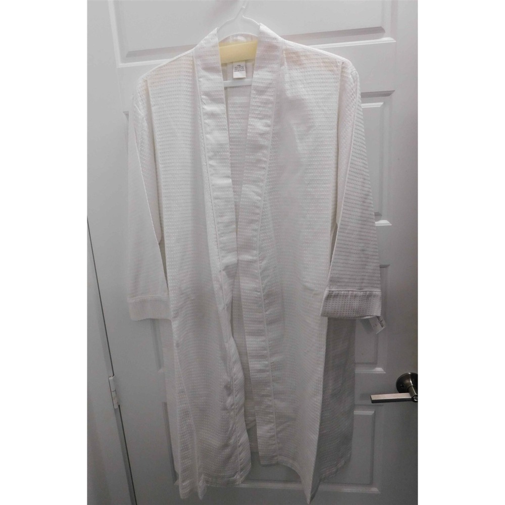 New Neiman Marcus White 100% Cotton Robe sz S‎